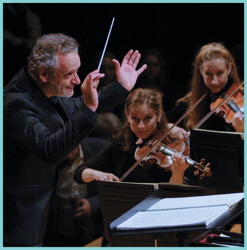 Associate Concertmaster Felicity James (center) was first chair for the CSO’s Bernstein, Price & Copland concerts in October 2023, Louis Langrée conducting. Credit: JP Leong 